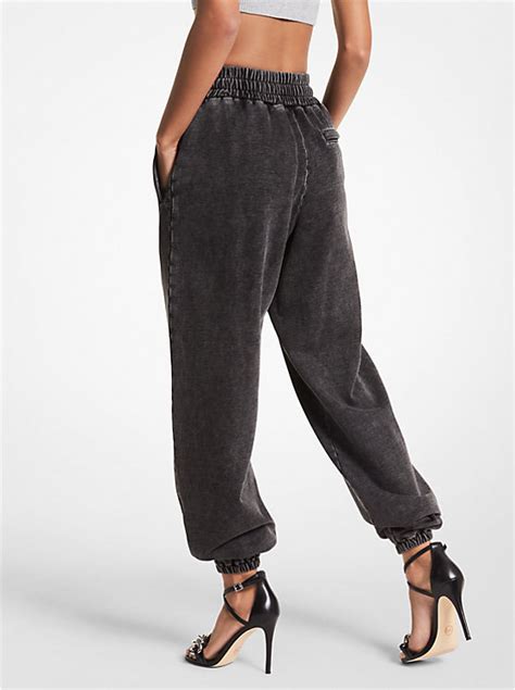 michael kors luxe terry jogger|Oversized Acid Wash Cotton Terry Joggers .